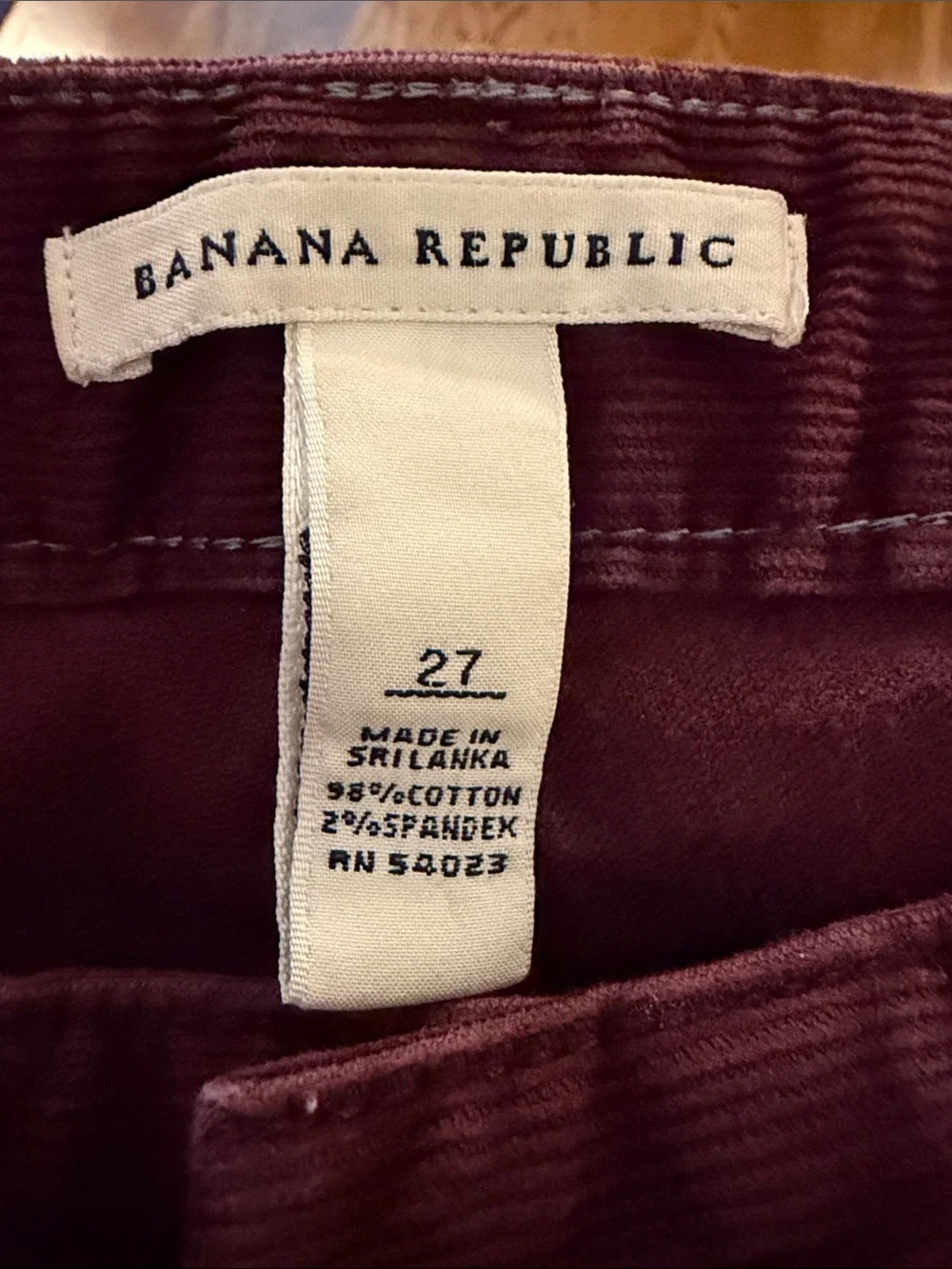 Banana Republic corduroy pant